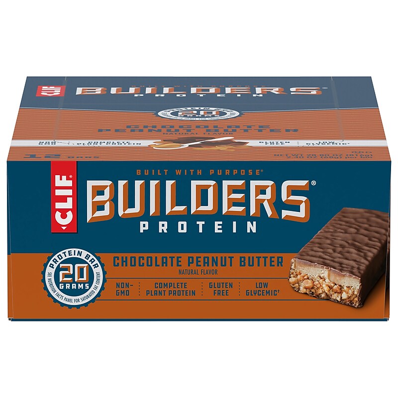 Clif Builder's Chocolate Peanut Butter Protein Bar, 2.4 oz., 12 Bars/Box (CCC160041) image 1