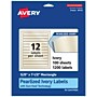 Avery Pearlized Ivory Rectangle Multipurpose Labels, 5/8" x 7-1/2", Ivory, 1200/Box (94119)~#|#~FB0522BA-AECE-464F-BA3CFFBE60CDD819_sc7