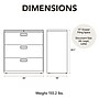 HON Brigade 600 Series 3-Drawer Lateral File Cabinet, Locking, Letter/Legal, Gray, 36"W (H683.L.Q)~#|#~FB0908D0-E01E-487F-869C55BBEA6F4F76_sc7