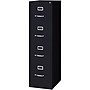 Lorell Commercial 4-Drawer Vertical File Cabinet, Letter Size, Lockable, 52"H x 15"W x 22"D, Black (LLR42294)~#|#~FB0BA29A-0783-4BEA-8EFF5B6CEB0268C3_sc7