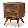 Baxton Studio Barrett 18.7"W x 15.7"D Wooden Nightstand with 2 Drawers, Walnut Brown (192-11298-HiT)~#|#~FB0D14AC-0961-439A-B7C2D2E01CA818DB_sc7