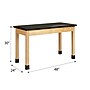 Diversified Woodcrafts School Classroom Rectangular Science Lab Table, 48" x 24", Oak (P7106K30N)~#|#~FB115AAA-19C3-42C4-B8831BB01FE904E1_sc7