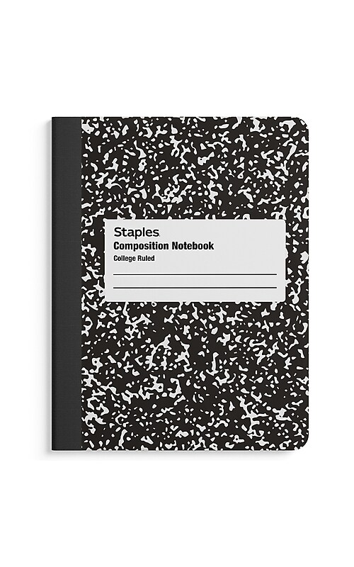 Staples® 1-subject marble composition book, college ruled, 100 pages