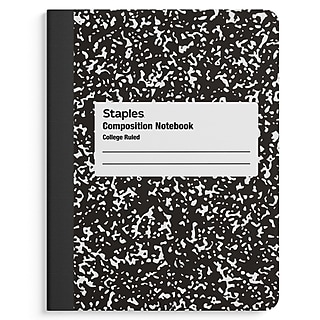 STAPLES Composition Notebook, 9.75” x 7.5”, College Ruled, 100 Sheets, Black~#|#~FB11E3EB-82BE-45A9-8A8392F789125C99_sc7