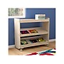 Flash Furniture Bright Beginnings Mobile 2-Section Storage Cart, 31.5"H x 34.75"W x 15.75"D, Brown (MK-ME13705-GG)~#|#~FB169E53-87D2-4DA5-81556D696178978C_sc7