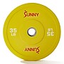 Sunny Health & Fitness Elite 2" Rubber Olympic Weight Plates, 35 lbs., Yellow (SF-OP01-35)~#|#~FB209BCD-1EAC-4561-A28AE3A3538F1296_sc7