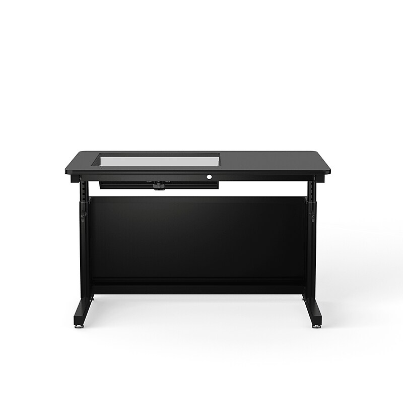 VersaDesk Downview 48"W Manual Adjustable Standing Computer Table, Black (DVT4830-BB) image 1