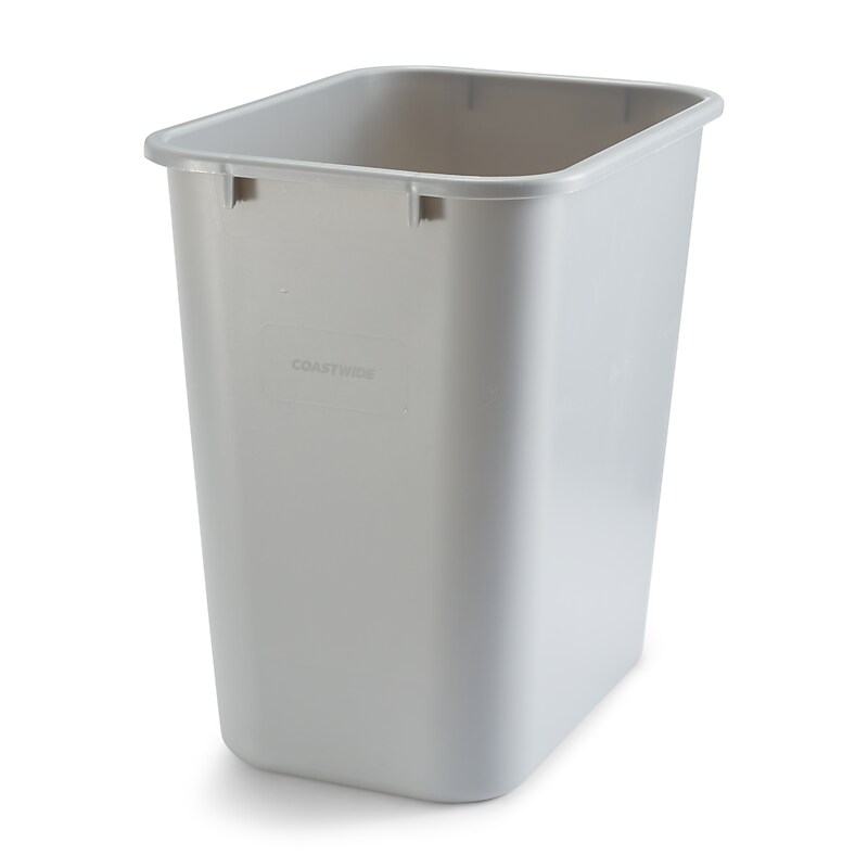 Coastwide Professional™ Indoor Trash Can Without Lid, Gray Soft Molded Plastic, 7 Gallon (CW56431) image 1