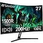 Sansui G-Series 27" Curved FHD 200Hz AMD Free-Sync VA Gaming Monitor, Tilt Adjustable, Built-In Speakers, Black~#|#~FB2A9BFF-6B14-452D-83DF9DA942A3E377_sc7
