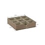 Household Essentials 9-Compartment Cardboard/Polyester Drawer Organizer, Tan (723-1)~#|#~FB2BC52B-53D9-481E-8798769880E8AEBD_sc7