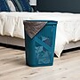 Mind Reader 15.85-Gallon Slim Laundry Hamper with Lid, Plastic, Blue, 2/Set (2HBIN60-BLU)~#|#~FB3802D4-F5AF-4BBC-A7FCACD2001AD796_sc7