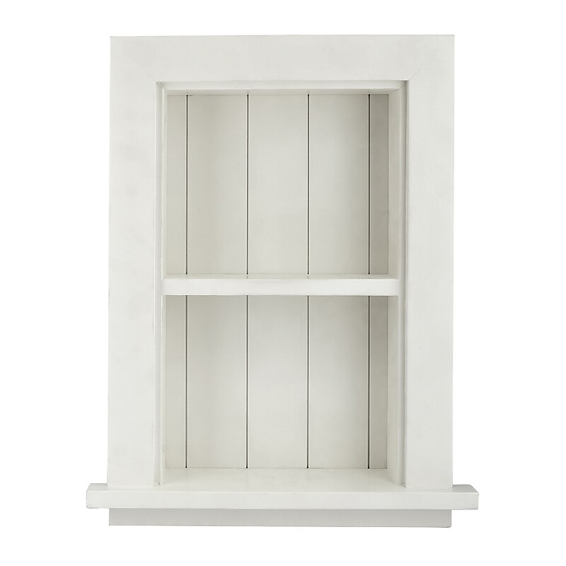 AdirHome 1-Shelf Recessed Wall Mount Shelf, 19" x 12.75" x 4.75", White (515-01-WHI) image 1