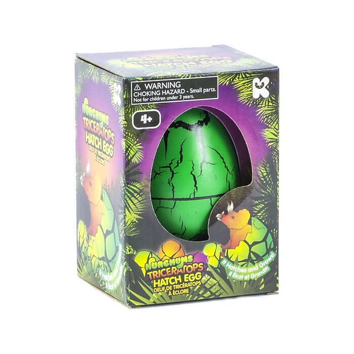 Keycraft NURCHUMS Large Triceratops Hatching Egg, Green/Black