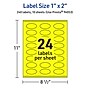 Avery Laser/Inkjet Multipurpose Oval Labels, 1" x 2", Neon Yellow, 240/Pack (94053)~#|#~FB414F38-2FFD-4964-ADA0C394858EF7F9_sc7