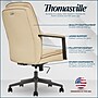 Thomasville Furniture Upton Ergonomic Bonded Leather Swivel Manager Chair, Cream (51421-CRM)~#|#~FB425348-9993-49D1-86CFA489A6892F41_sc7