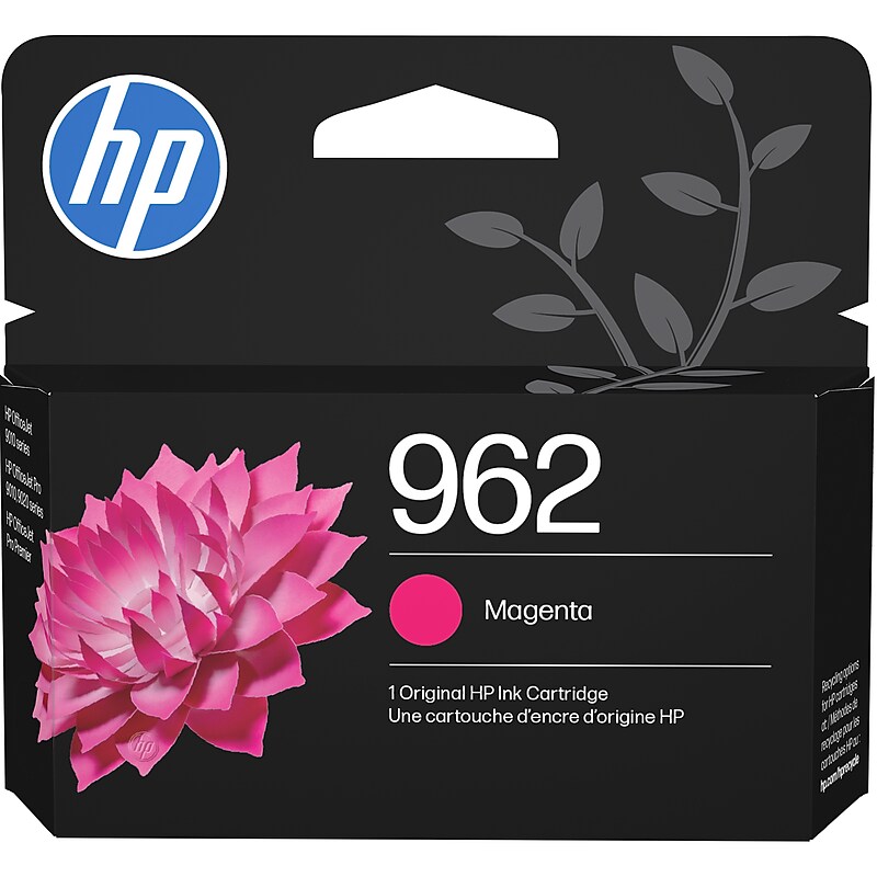 HP 962 Magenta Standard Yield Ink Cartridge, Prints Up to 700 Pages (3HZ97AN#140) image 1