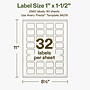 Avery Hemp Rectangle Laser/Inkjet Multipurpose Labels, 1" x 1-1/2", Off-White (2560/Box)~#|#~FB46D2C6-A579-4AF2-ACD950A76E847A2E_sc7