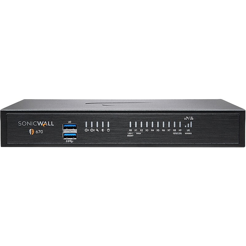 Sonicwall TZ670 Next-Generation Firewall, Desktop (02-SSC-5641) image 1