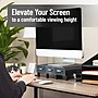 Mind Reader Monitor Stand and Desktop Organizer, Up to 22" Monitor, Black, 2/Pack (2MONSTA3D-BLK)~#|#~FB4C6474-14E7-4FE0-9406DFC3ED8EEA78_sc7