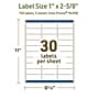 Avery Dissolvable Rectangle Multipurpose Labels, 1" x 2-5/8", Off-white, 150/Pack (94200)~#|#~FB5145A2-3A90-46E7-AB94F113FB0BC2B0_sc7