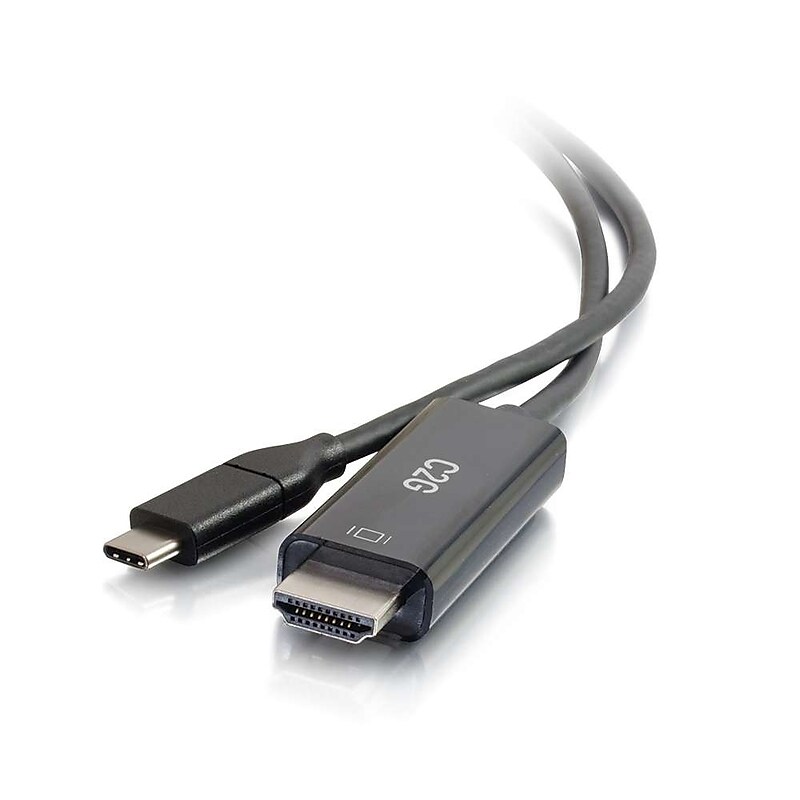 C2G Cables to Go USB-C to HDMI Audio/Video Adapter Cable, Male to Male, Black (26889) image 1