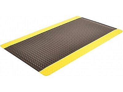 NoTrax Cushion Trax Anti-Fatigue Commercial Specialty Floor Mat, 60″ x 36″, Black/Yellow (479S0035YB) Sansujyuku sansujyuku.com
