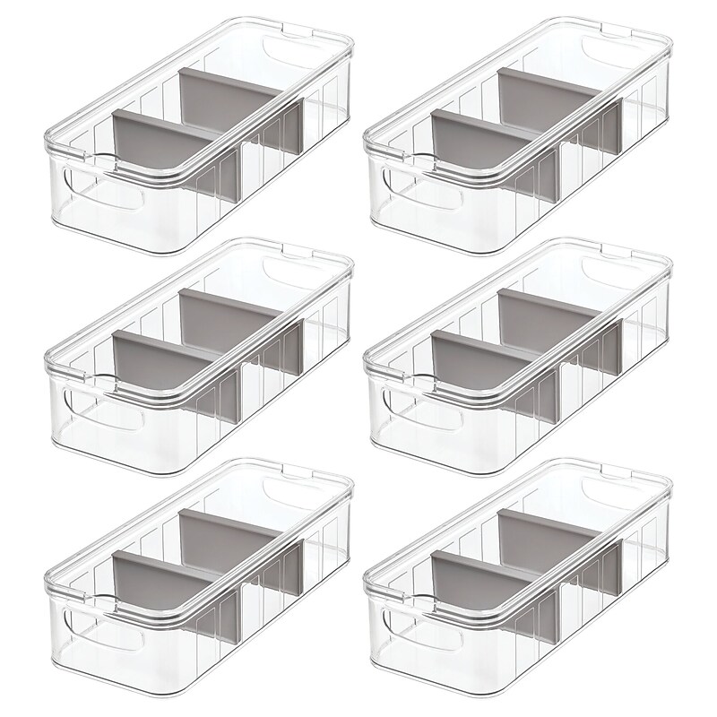 iDESIGN Plastic Organizers, Clear/Gray (27819M6) image 1