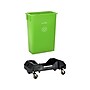 Alpine Industries Polypropylene Commercial Indoor Recycling Bin with Dolly, 23-Gallon, Lime (ALP477-LGRN-PKD)~#|#~FB630726-F052-4E0F-91A757800A90059D_sc7