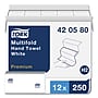 Tork Premium Multifold Towel, 1-Ply, 9 x 9.5, White, 250/Pack, 12 Packs/Carton~#|#~FB631950-0291-4E75-BE1BDF3CF7364DCF_sc7