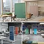 Ghent EZ Glass Mobile Dry-Erase Whiteboard, Aluminum Frame, 75"H x 62"W, Rose (EZ1NA7562RS)~#|#~FB658D6F-0EE7-458B-ADCD248E9086CB53_sc7