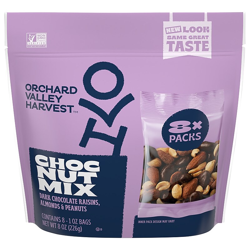 Orchard Valley Harvest Chocolate Nut Mix, 1 oz./8 ct. (JOH36636) image 1