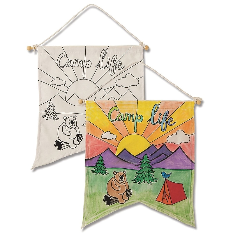 S&S Velvet Art Camp Life Banner, 12/Pack (FA3459) image 1