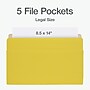 Pendaflex Reinforced File Pocket, 3 1/2" Expansion, Legal Size, Assorted Colors, 5/Pack (1006956)~#|#~FB67FF0F-5526-4A3F-ABD31C50708434C9_sc7
