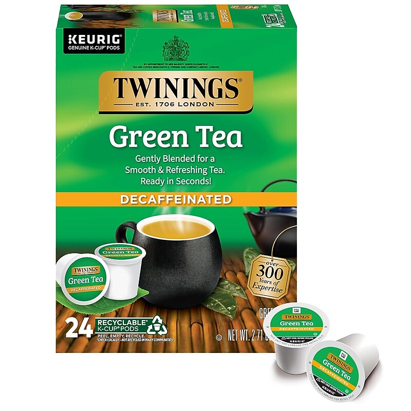 Twinings Decaf Green Tea, Keurig® K-Cup® Pods, 24/Box (TNA90557) image 1