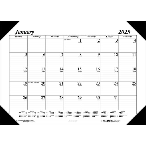 2025 House of Doolittle Economy 22" x 17" Monthly Desk Pad Calendar