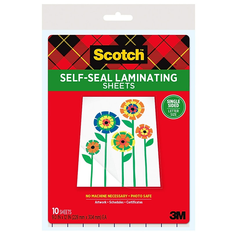 Scotch Laminating Sheet, Letter Size, 10/Pack (LS854SS10) image 1
