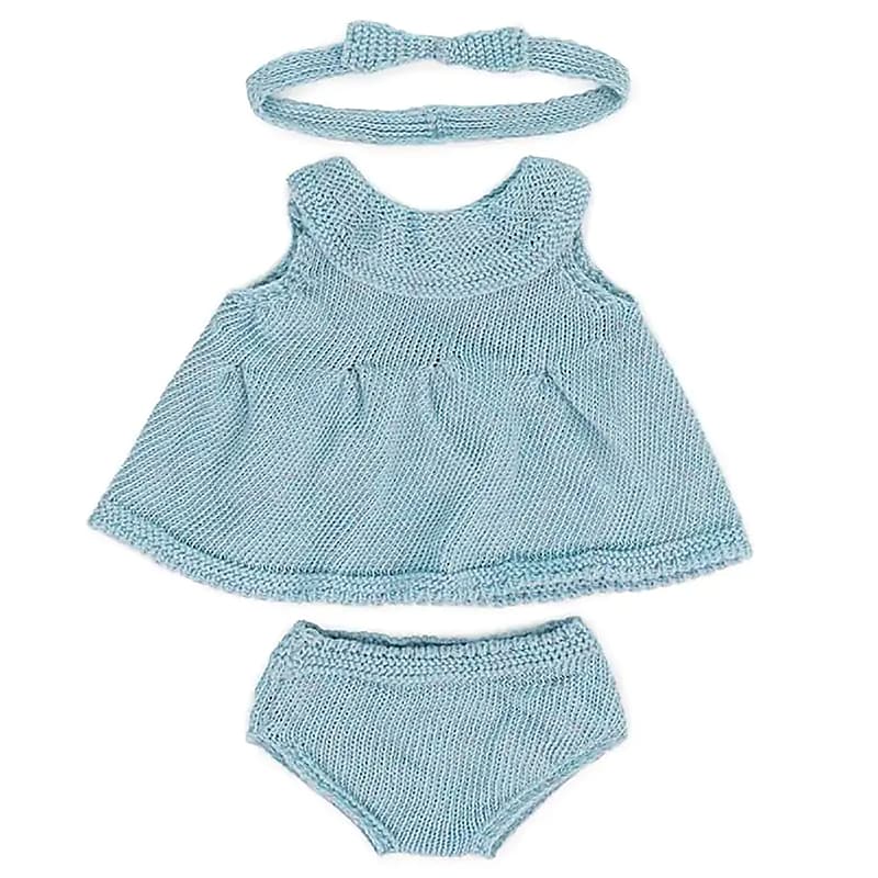 MINILAND Clothes for 15" Dolls, Knitted Outfit Dress & Headband (MLE31687) image 1