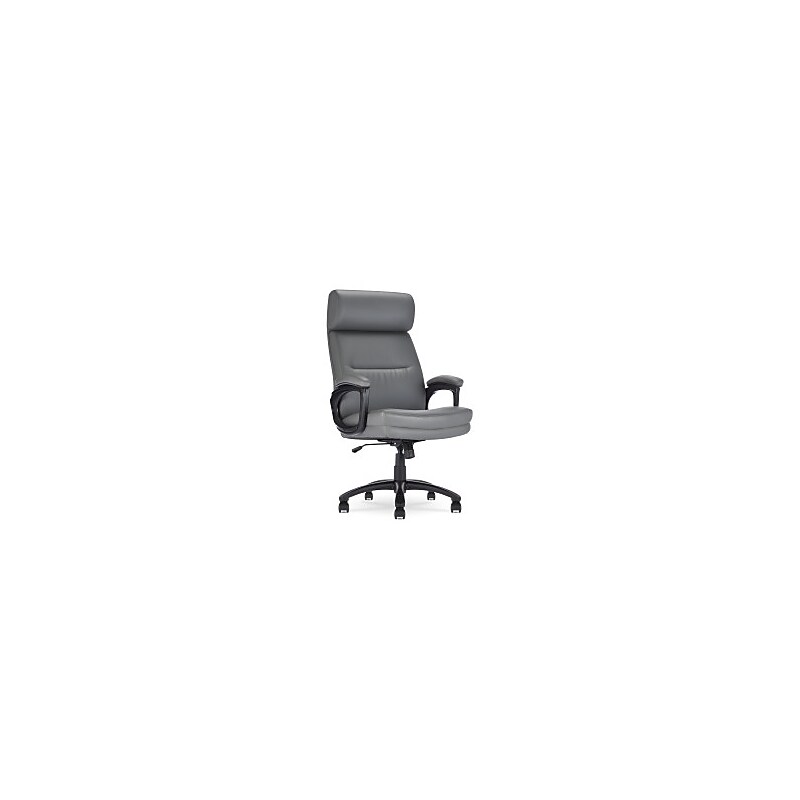 Serta Comfort Big & Tall Ergonomic Bonded Leather Swivel Executive Chair, Gray (CHR10131C) image 1