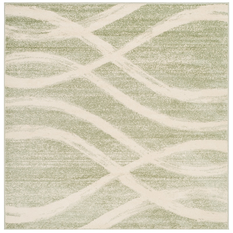 Safavieh Adirondack Collection 6' Square Area Rug, Machine Made, Sage/Cream (ADR125x-6SQ) image 1