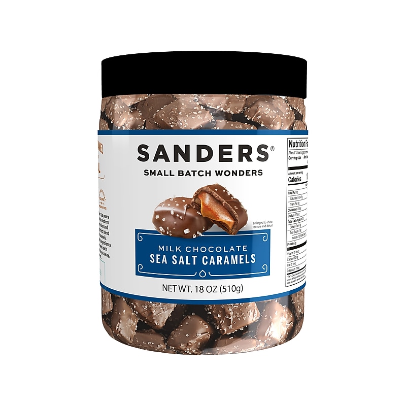 Sanders Small Batch Wonders Milk Chocolate Sea Salt Caramels, 18 Oz. (30986) image 1