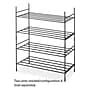 Whitmor 2-Shelf Metal Stand Alone Modular Shelving, 16.75" x 24.5" x 12", Matte Black (6898-10906)~#|#~FB81E3F9-776C-4BD0-A84A4CE778A2DE28_sc7