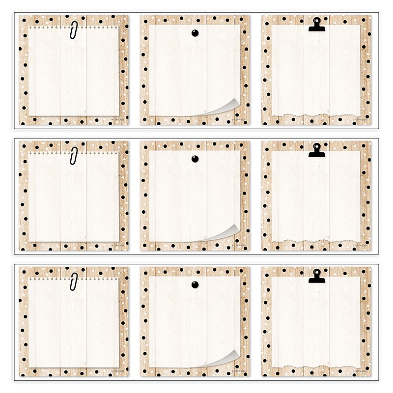 Creative Teaching Press Core Decor Polka Dots on Wood Designer Cut-Outs, 36/Pack, 3 Packs/Bundle (CTP11067-3) image 1