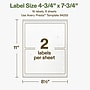 Avery Hemp Rectangle Laser/Inkjet Multipurpose Labels, 4-3/4" x 7-3/4", Off-White (16/Pack)~#|#~FB9509BC-ECC9-4418-AFF375243BC0EC3A_sc7
