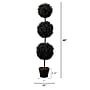 Nearly Natural UV Resistant Artificial Halloween Black Triple Ball Boxwood Topiary, 4' (T5174)~#|#~FB9536A3-A40A-4E85-A88A69D9C4657CB2_sc7