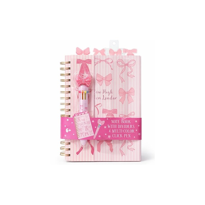 Simple Pleasures Bows Hardcover Journal, 6" x 8", College Ruled, Pink, 108 Pages, 24/Carton (K1061-1642) image 1