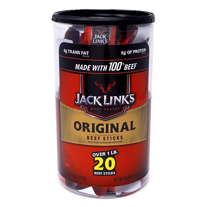 Jack Link’s Original Big Beef Sticks, 0.92 oz., 20/Pack (278-00001) image 1