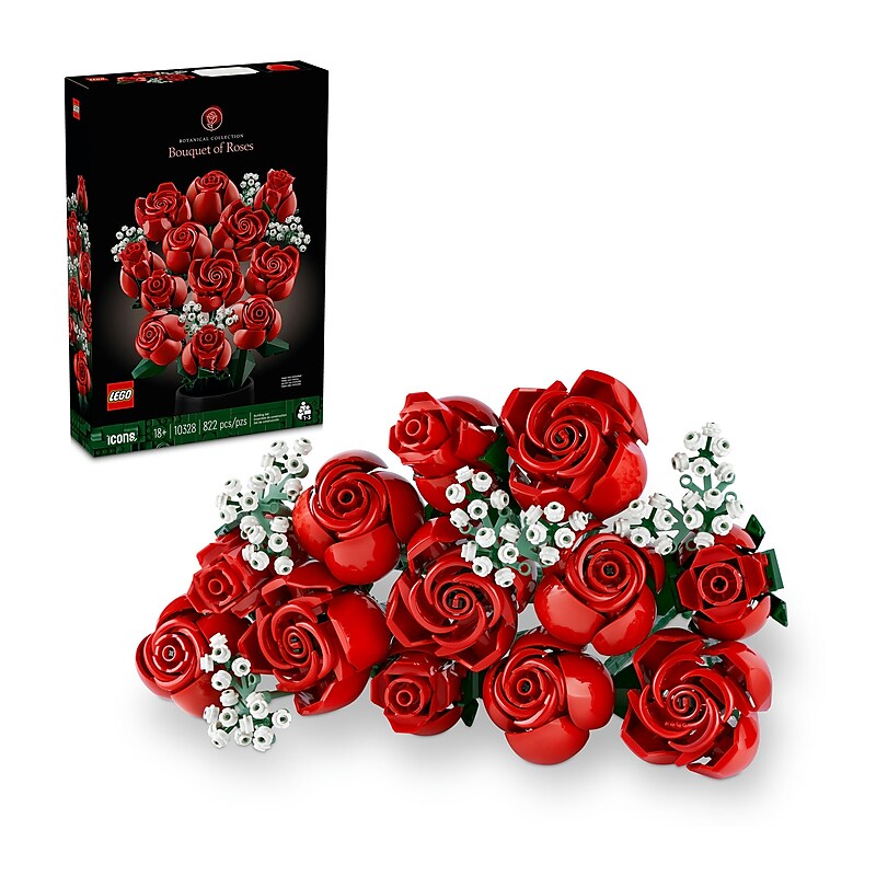 LEGO Botanicals Bouquet of Roses, 822 Pieces (10328) image 1
