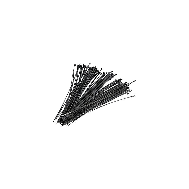 4XEM Cable Ties, 10" x 0.3", Black, 100/Pack (4X10ZIPTIE100BR) image 1