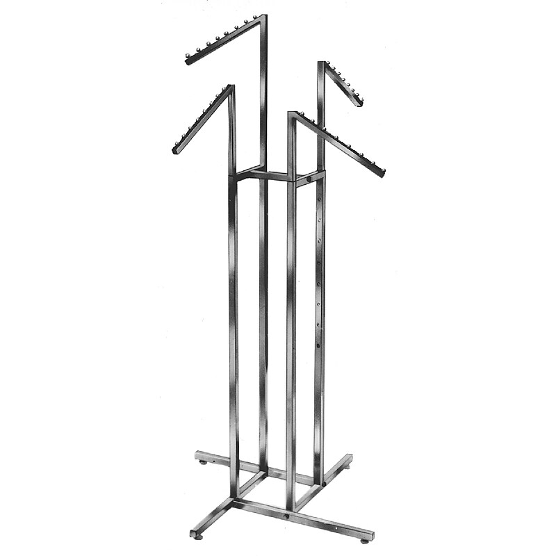Nahanco Metal 4-Way Garment Rack, Chrome (K15) image 1