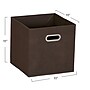Household Essentials Medium Folding Fabric Storage Bin, 11" x 11"x 11", 23 Qt., Brown, 6/Pack (822-1)~#|#~FBA17146-BCFF-4988-BEB4C230A261C32E_sc7